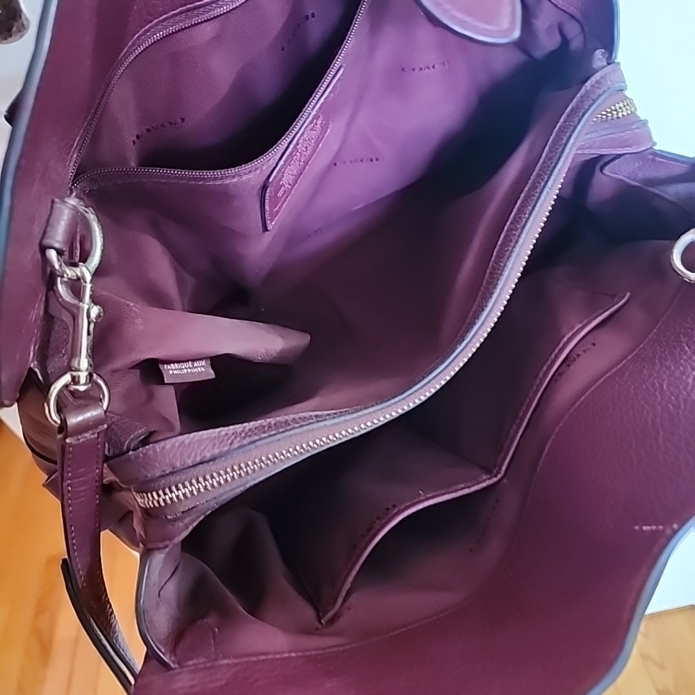 Coach Burgundy Leather Satchel - Picture 11 of 14